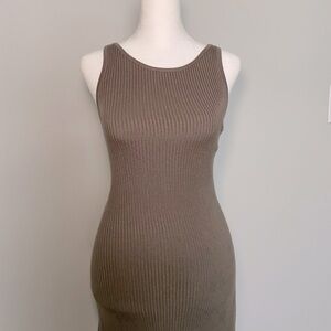 Knit bodycon dress with open back
